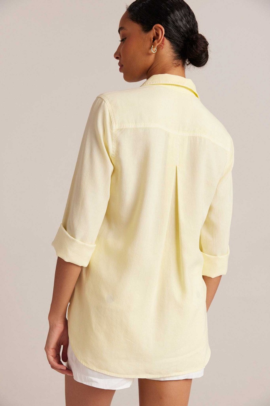 Bella Dahl Shirt Tail Button Down - Soft Sun Long Sleeve