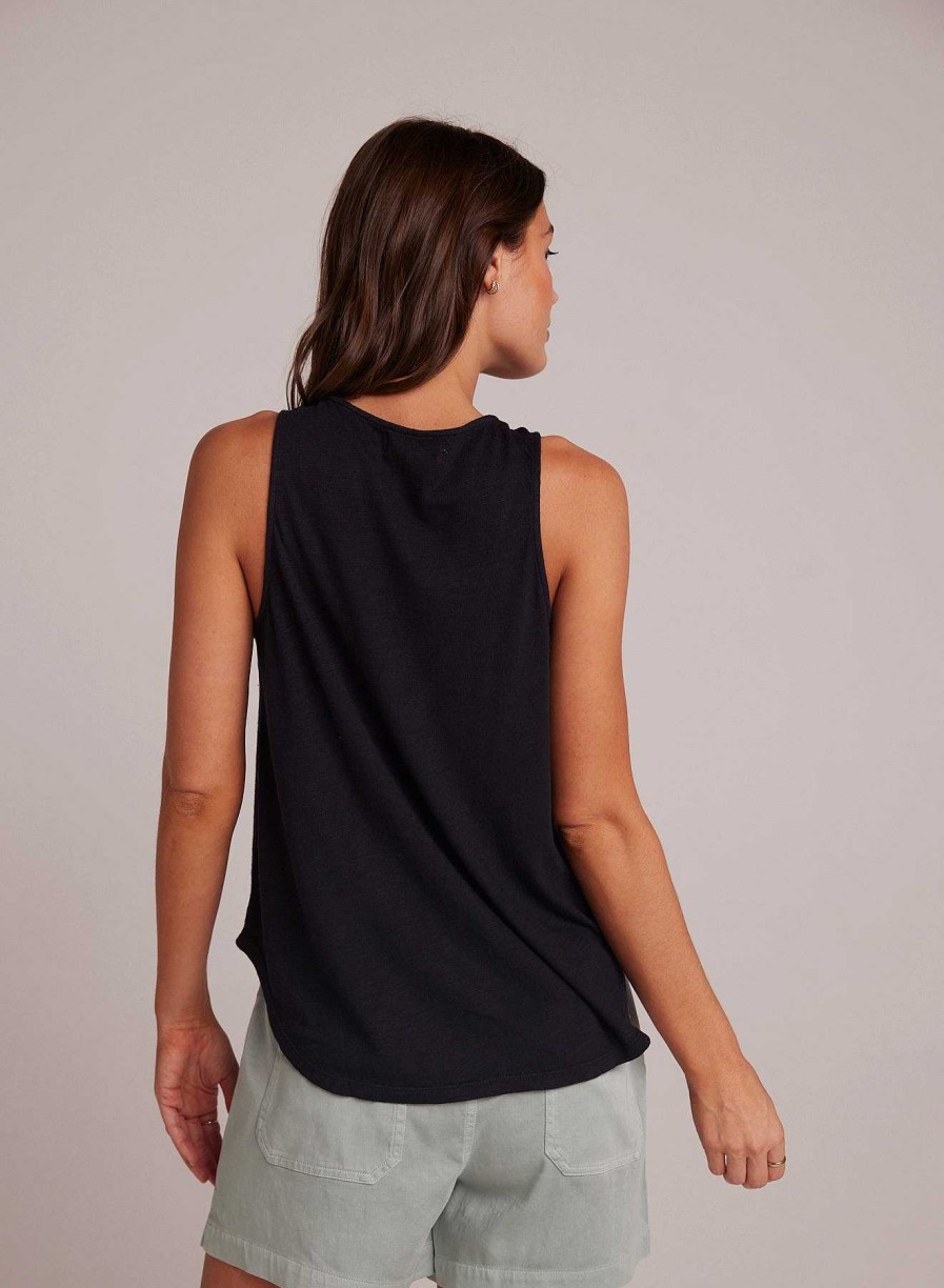 Bella Dahl Scoop Neck Tank - Black T-Shirts