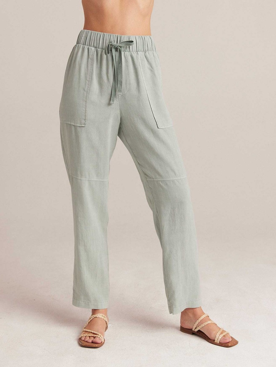 Bella Dahl Utility Tie Waist Trouser - Oasis Green Pants