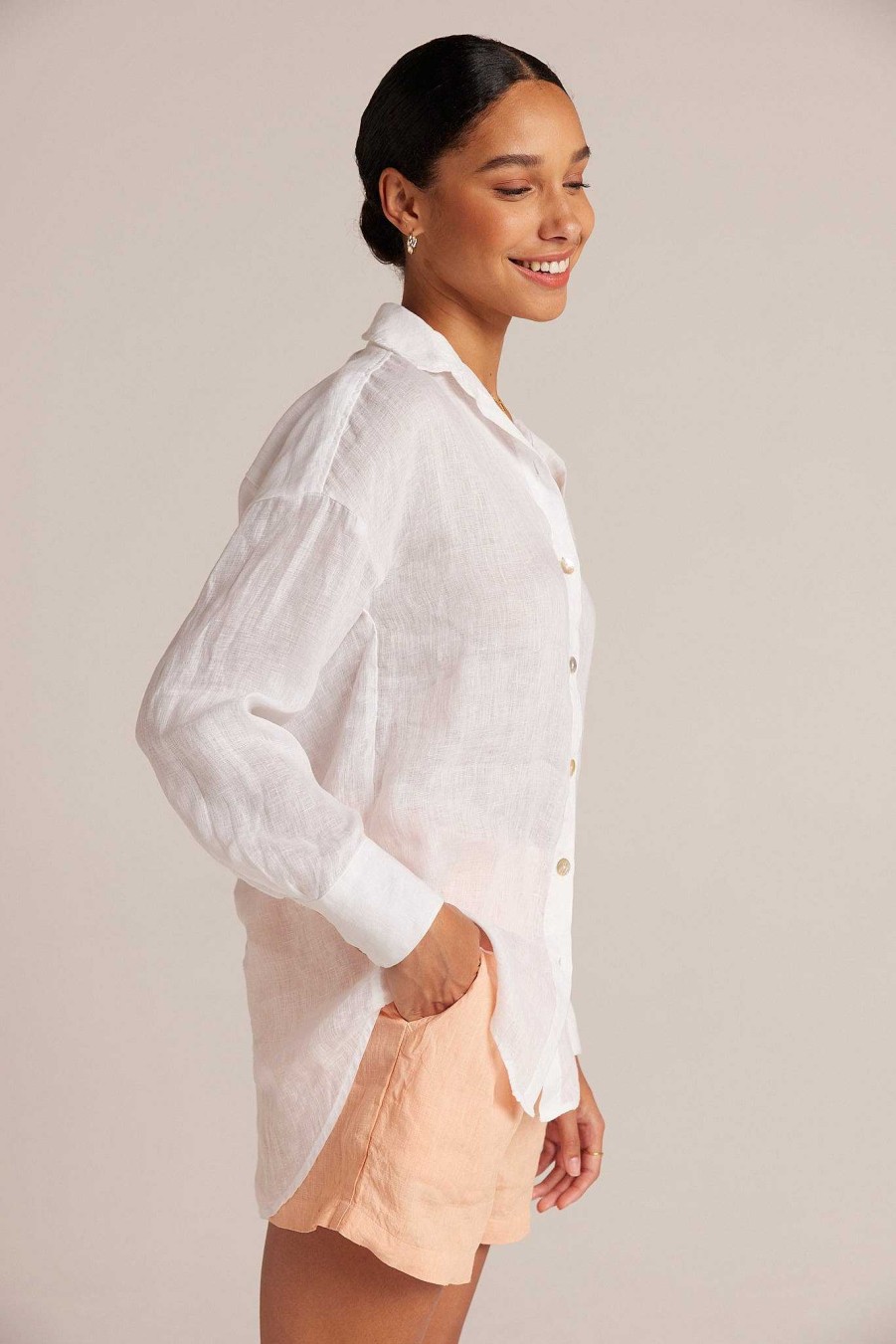 Bella Dahl Boyfriend Button Down - White Button Down