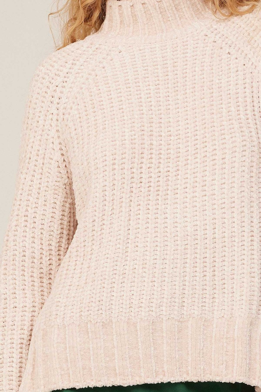 Bella Dahl Chenille Turtle Neck Sweater - Opal Ivory Sweaters & Jackets