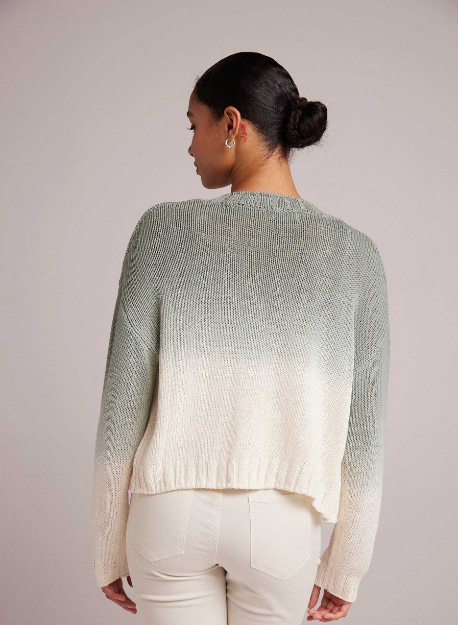 Bella Dahl Cropped Cardigan - Sage Ombre Dye Sweaters & Jackets