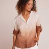 Bella Dahl Capri Button Down - Coconut Ombre Dye Long Sleeve