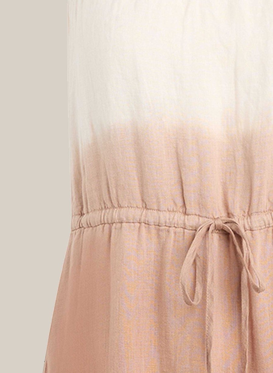 Bella Dahl Strapless Linen Maxi Dress - Coconut Ombre Dye Maxi Dresses