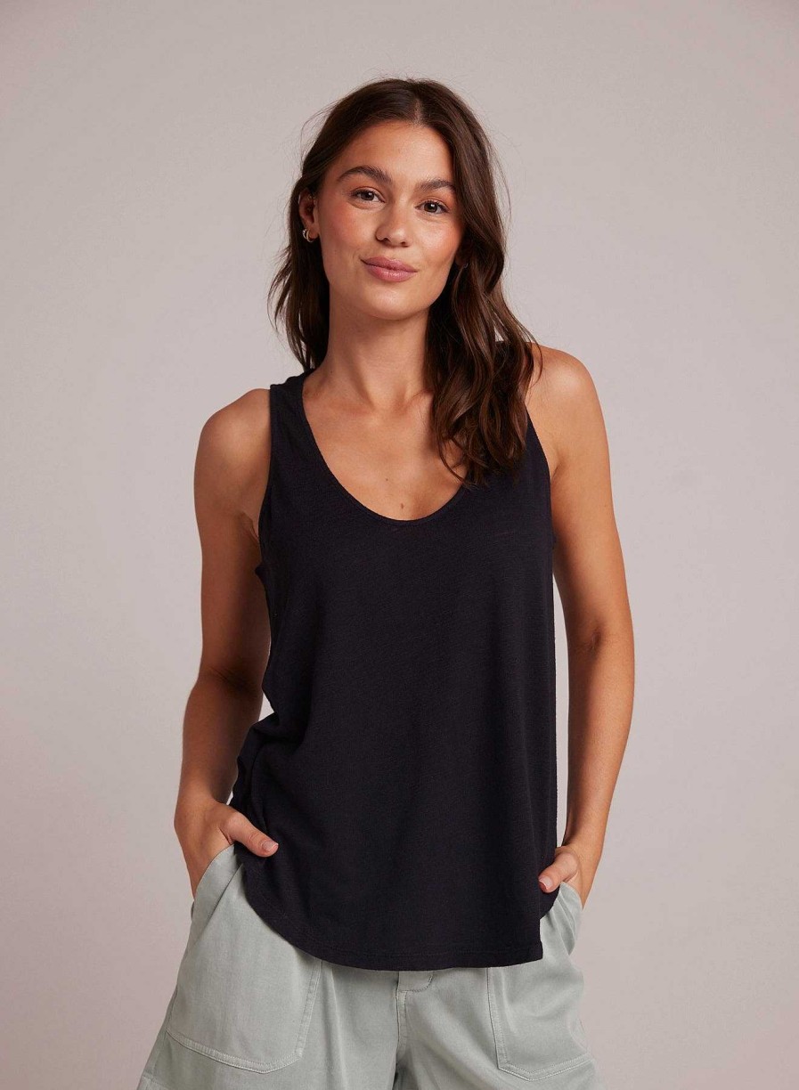 Bella Dahl Scoop Neck Tank - Black T-Shirts