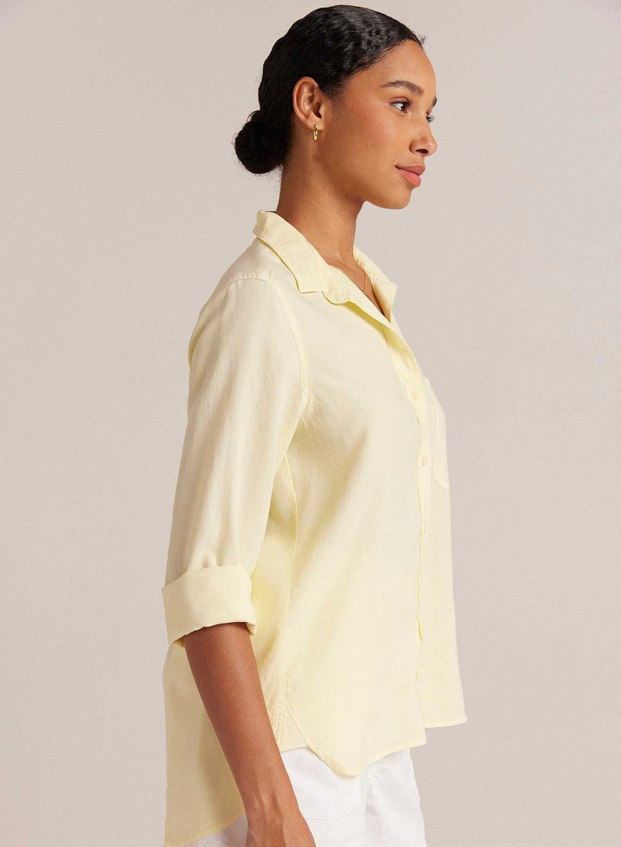 Bella Dahl Shirt Tail Button Down - Soft Sun Long Sleeve