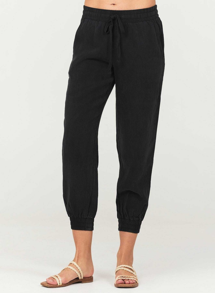 Bella Dahl Easy Drawstring Jogger - Vintage Black Pants