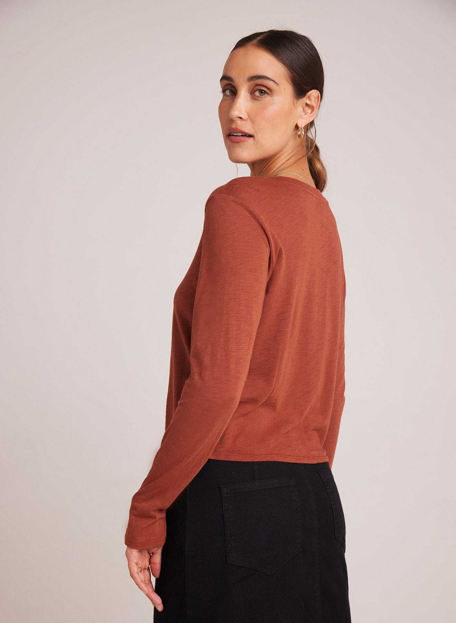 Bella Dahl Long Sleeve Crew Neck Tee - Autumn Amber T-Shirts