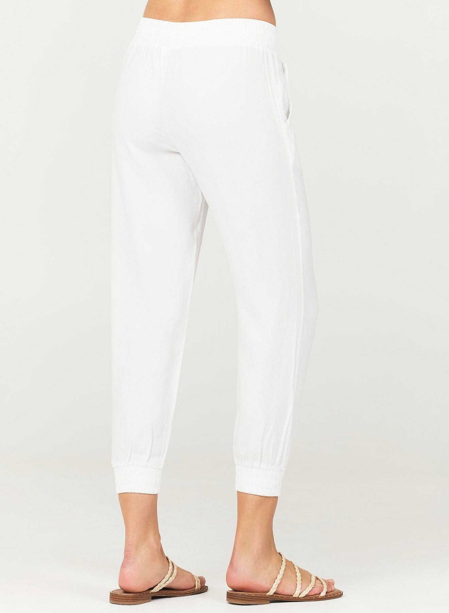 Bella Dahl Easy Drawstring Jogger - White Joggers