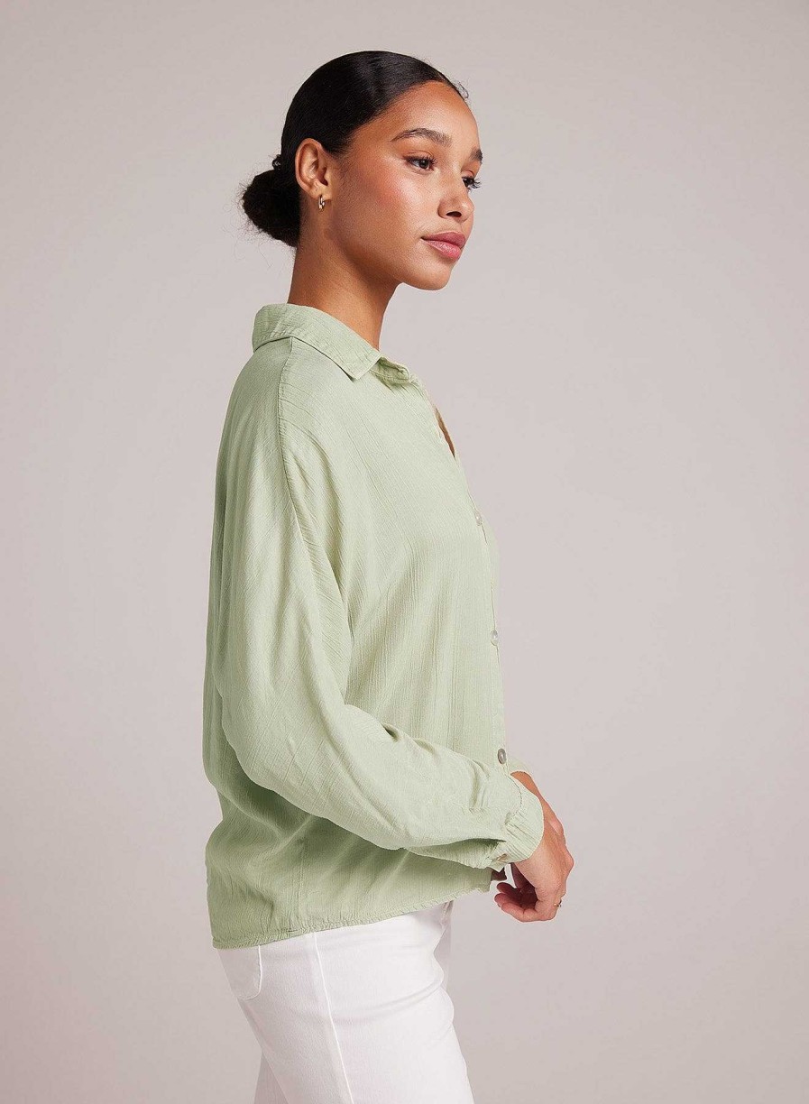 Bella Dahl Dolman Sleeve Button Down - Coastal Sage Long Sleeve