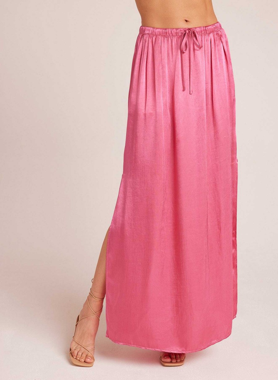 Bella Dahl Pleat Front Maxi Skirt - Tidal Pink Skirts