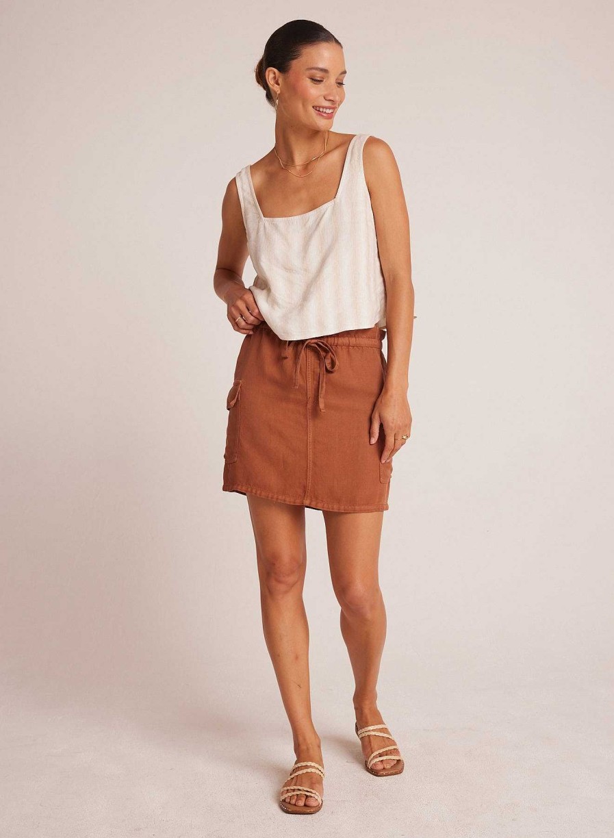 Bella Dahl Posey Cargo Mini Skirt - Summer Brown Skirts