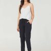 Bella Dahl Cargo Track Pants - Black Pants