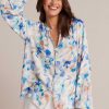 Bella Dahl Button Loop Front Shirt - Malibu Floral Print Button Down