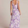 Bella Dahl Linen Button Front Dress - Iris Floral Print Maxi Dresses