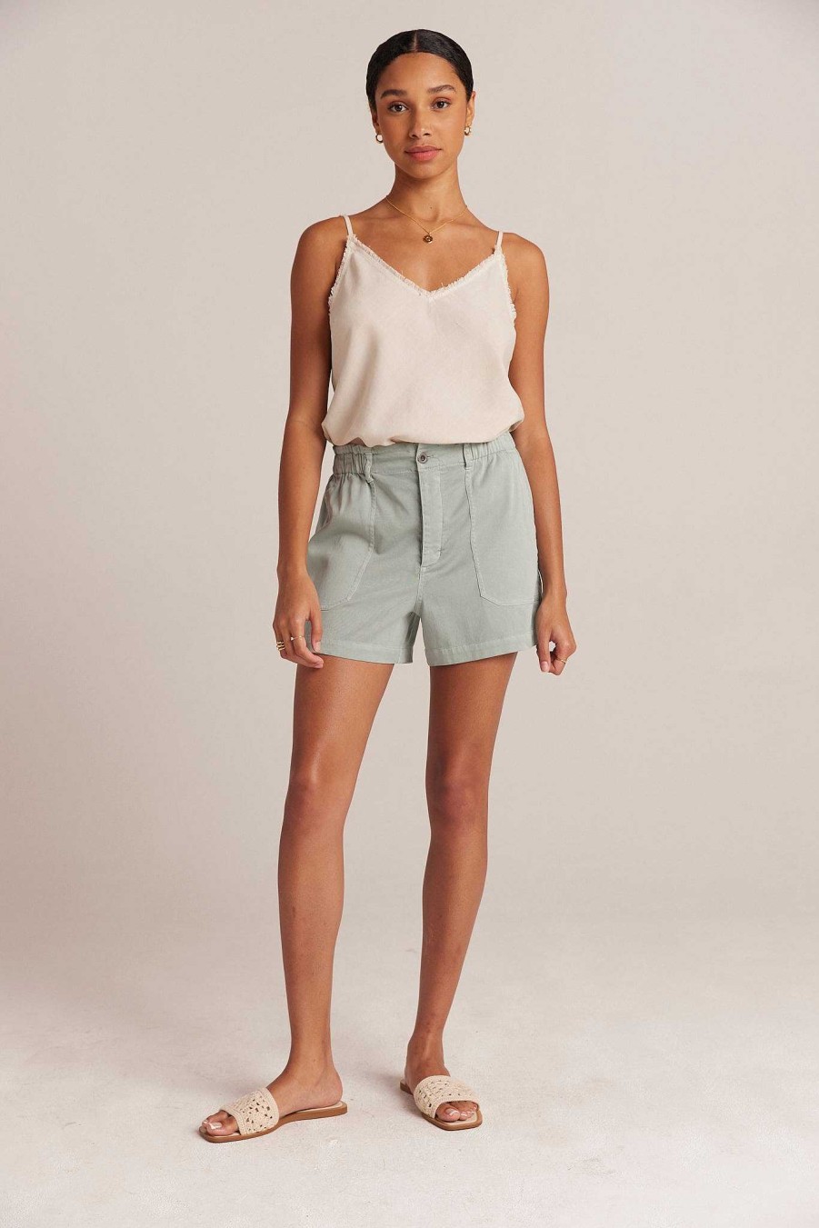 Bella Dahl Callie Ruffle Short - Oasis Green Shorts