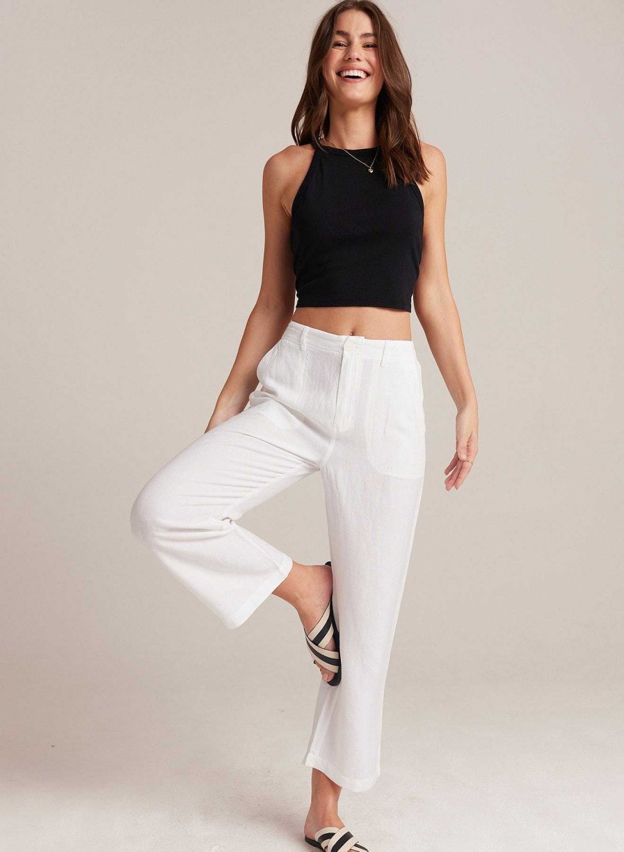 Bella Dahl Blakely Utility Wide Leg Crop - White Pants