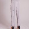 Bella Dahl Satin Cargo Trousers - Silver Streak Pants