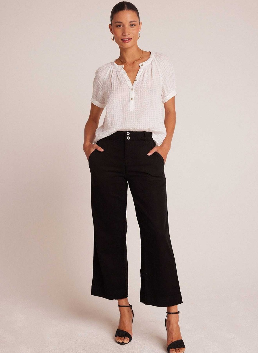 Bella Dahl Saige Wide Leg Crop - Black Pants