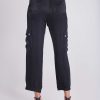 Bella Dahl Satin Cargo Trousers - Black Pants